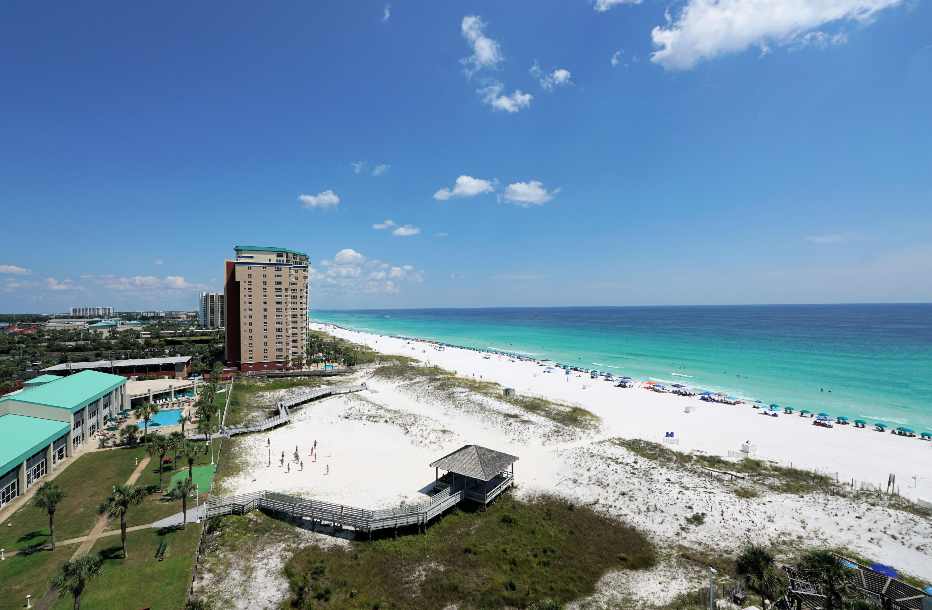 Location, location! Incredible views from this 10th floor, 13th stack unit at Pelican Beach! The location of this unit allows for expanded views of the beach and Gulf. This condo has been recently updated with new paint, furniture and furnishings. Pelican Beach is one of the top resorts in Destin, offering three pools plus a children's pool, indoor/outdoor swim, jacuzzi and a gym with shower, steam room and sauna. Other amenities include a deli cafe for breakfast and lunch, an outdoor grilling area, covered parking, gated and controlled access, tennis, pickleball and a tiki bar serving drinks and food which can be delivered to your beach chair. Pelican Beach Resort offers great rental returns for investors, but this unit has not been on a rental program.