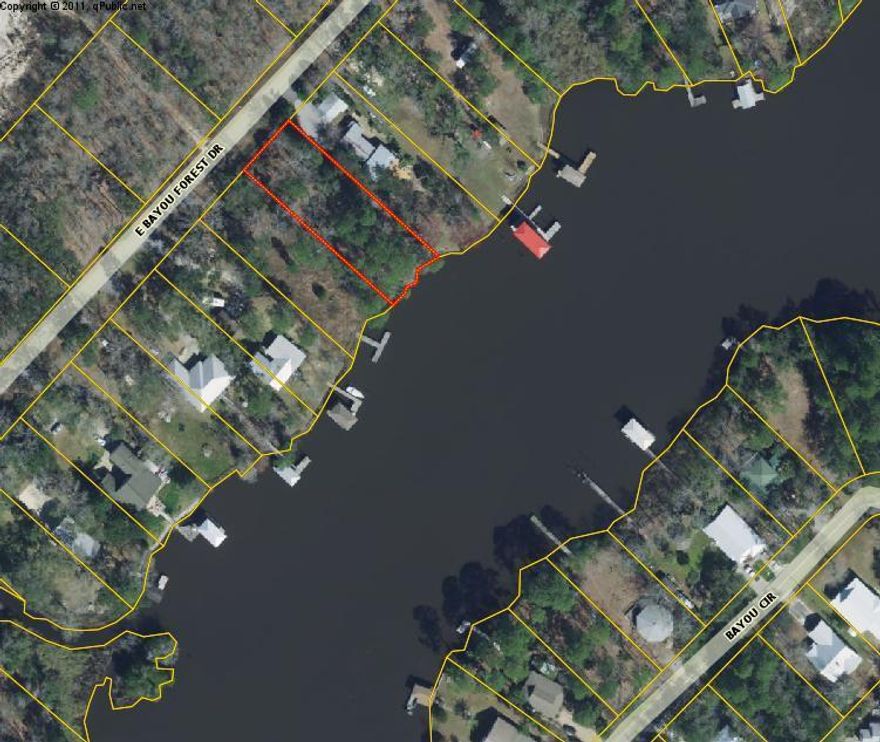 Beautiful 80' x 244' lot on Mallet Bayou. Plenty of room to build your home and enjoy the serenity of living on the water. Centrally located to shopping, recreation, medical and schools of Freeport. Driving to the beaches of South Walton is within approximately 30 minutes or less.