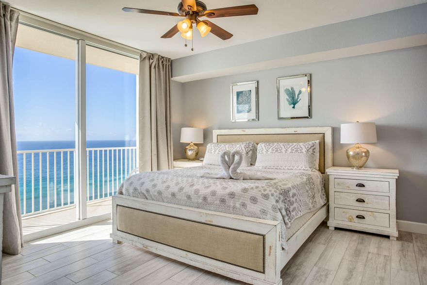 Take a look at this excellent ''L'' Plan at Tidewater Beach Resort in Panama City Beach, Florida featuring a gulf front master bedroom, enclosed bunk room, brand new tile throughout, stainless appliances, coastal decor and an incredible rental history with over $45,000 in gross rental produced each of the past two years. This sleek condo offers something for everyone and is completely turn key and ready for 2017 rentals or personal use. Tidewater is hands down one of the best buildings on the beach. Tidewater features amenities such as a Gulf front gym, 4 hot tubs, 2 outdoor pools, 1 indoor heated pool, game room, saunas, steam rooms, a restaurant, poolside Tiki bar, a convenience store, movie theater, covered parking, a conference room & an owners lounge. Only 1/2 mile to PIER PARK!!!