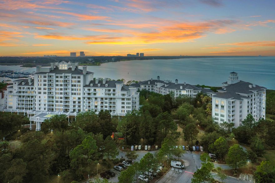 Perched on the 6th floor, this versatile condo features 2 bedrooms and 3 full baths, offering a flexible layout ideal for maximizing rental income. Whether used as a studio, a 1-bedroom/2-bath suite, or a spacious 2-bedroom/3-bath retreat, this property adapts to meet a variety of guest needs. Enjoy low-maintenance living with elegant porcelain plank tile flooring throughout and a full-size kitchen equipped with stainless steel appliances. Step out onto private balconies from both the studio and 1-bedroom areas to take in sweeping resort views--perfect for relaxing or entertaining. Whether you're seeking an investment property or a personal coastal retreat, this Grand Sandestin condo delivers luxury, lifestyle, and value in one of Florida's premier resort communities. Located within the gates of Sandestin Golf & Beach Resort, owners enjoy unmatched access to four championship golf courses, tennis and pickleball courts, a full-service marina, and miles of walking and biking trails. The community also features a private beach, resort-wide shuttle service, and a fitness center. (some amenities require a club membership)
Just outside your door, the vibrant Village of Baytowne Wharf invites you to enjoy waterfront dining, boutique shopping, and a calendar full of festivals, concerts, and family-friendly events. Grand Boulevard is just minutes away with upscale dining and retail favorites like Emeril's, Fleming's, and Pottery Barn. Sacred Heart Hospital is a short drive from the resort, and Destin-Fort Walton Beach Airport (VPS) is conveniently located just 30 minutes away.