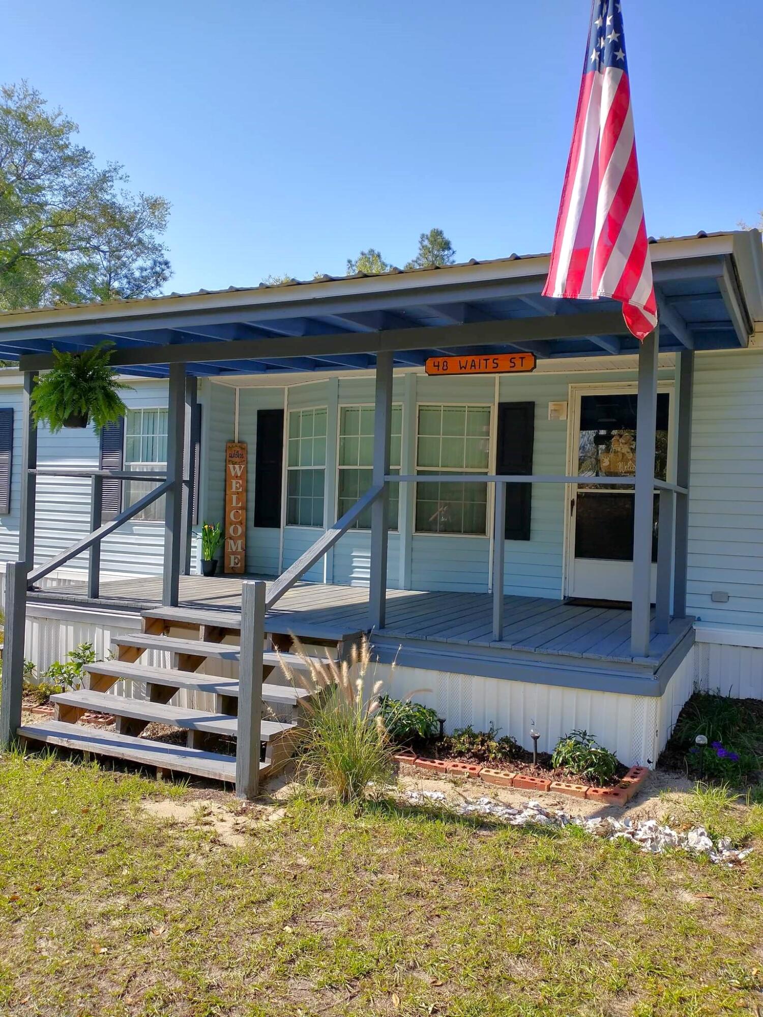 Don't miss out on this exceptionally well-maintained property! This 3 bedroom manufactured home is located on three lots totaling just over 3/4 acre. This property is a short distance to several boat launches into the Choctawhatchee River! As you enter this home you will immediately notice the open concept feel with spacious living room area connecting to the kitchen and laundry area. The eat-in kitchen features stainless steel appliances, ample countertop space and cabinets for storage. The living area and master bedroom have both been updated with LVP flooring. This home also offers a split bedroom floor plan, with the master bedroom located just to the left of the living area. The master bedroom offers a walk in closest and an en-suite master bathroom, that features a walk-in shower & a separate tub. The two additional bedrooms are located off to the righthand side of the home, along with another bathroom which features a tub/shower combination. As you head through the laundry room area, there is a enclosed additional storage area, which also leads back outside to the covered back/side porch area. Outside features a newer Above Ground Pool (2021) and a utility shed that has water and power available. This property is located just a short 15-minute drive to the Freeport Publix, and just 20 minutes to Santa Rosa Beach where there is an abundance of shopping, restaurants and more !