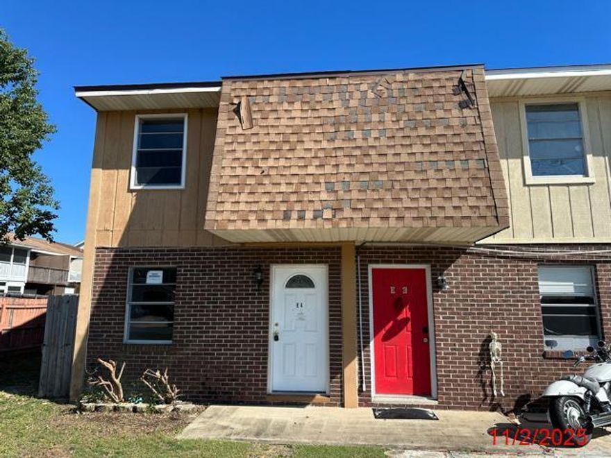 VA REO Property.  This 2 bedroom 2 bath townhome is now available to purchase.  Home features tile flooring downstairs, eat-in kitchen area, large pantry and one bath downstairs.  Upstairs has two bedrooms and a smaller room that could be infant bedroom, office, or just a closet.  Bedroom 2 has an exit to balcony overlooking the common pool area.  This unit does has an HOA fee but it only covers the pool.  The HOA is privately owned.  Unit has an attached space for washer and dryer.  This is a end unit so it has a privacy fenced area and a nice size area for children to play. Unit does need some work.  Carpeting was removed from stairs due to hazards where carpet was not tacked down.