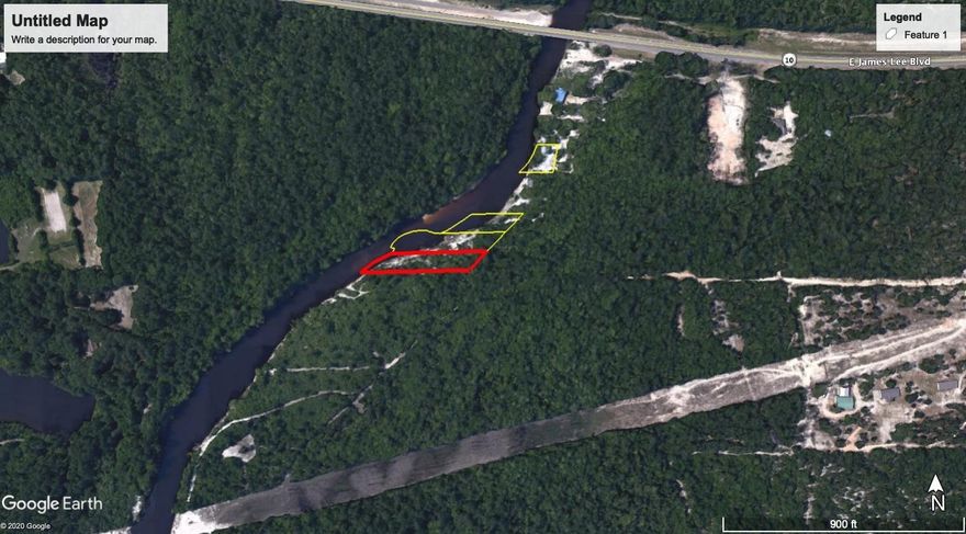 River front with easement access. Recreational white beach sand!