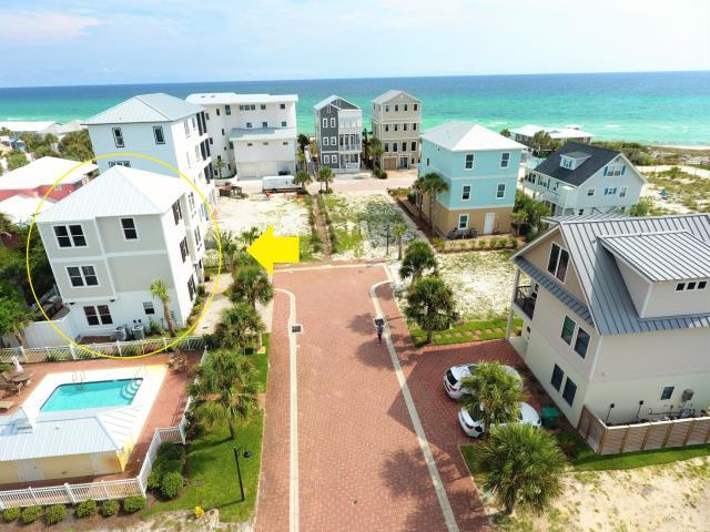 50 STEPS TO YOUR PRIVATE GATED ACCESS, 185 FEET OF PRIVATE DEEDED BEACH AND GULF VIEWS FROM THE 2ND & 3RD FLOOR! This Beautiful, professionally decorated home in the coveted beach front community of Cottages At Inlet Beach offers upscale living, an enviable location and unrivaled beach life! This home features high end finishes, shiplap walls, built- ins, limestone countertops, rough sawn grey washed hardwoods and much more. Whether you are sitting on the beach a few steps away, relaxing in the private backyard, preparing your favorite beach meal using the outdoor kitchen or biking to the best shopping and dining 30a has to offer, this property is what 30a is all about! Property is being sold furnished
