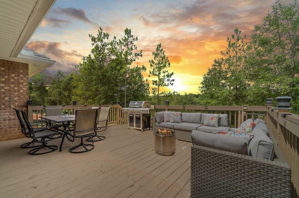 Looking for a home that feels brand new without the wait? This one is even better, with generous buyer concessions and a prime location in the up-and-coming Nature Lake community. Enjoy a beautiful floor plan and generously sized rooms with soaring 10-foot ceilings. The kitchen is a culinary delight, offering plenty of workspace and a massive pantry. The split-bedroom layout ensures privacy, especially in the luxurious master suite, which features a huge walk-in tile shower and ample closet space. Outside, the home boasts a beautiful deck that hosts breathtaking sunsets, a fenced-in backyard, and a three-car garage. You'll have access to a 28-acre recreational lake with picnic areas and walking paths! Just a quick drive from Eglin AFB, shopping, and the beach. Come on out and see us!