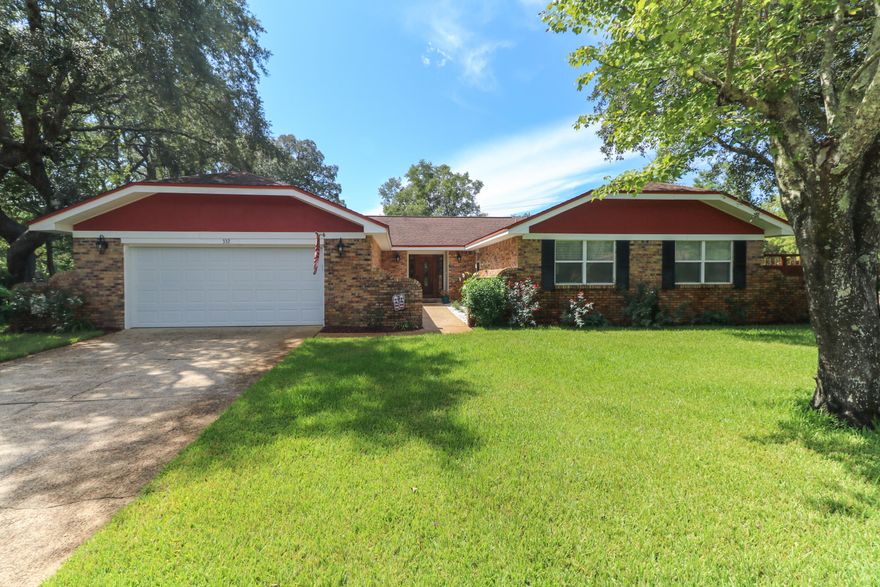 Welcome home to this spacious 4 Bed/2 bath/2 car garage home in the heart of FWB, close to churches, schools, shopping, beaches, & more. NO HOA w/the look and feel. The hard work is done for you & ready for a new family. Home is very well maintained w/many updates & upgrades to include tile floors, window treatments, new AC, beautiful privacy fence, & so much more. Floor plan features two living spaces, dining room, & large kitchen w/white cabinets & stainless appliances. Master has a private water closet, lg closet, & in room vanity. 3 good size additional bedrooms, w/a lg double vanity guest bath. The yard is beautifully manicured w/an oversized driveway & new garage door. The custom front door, flower beds, & brick accent walls bring charm & character to your entryway.