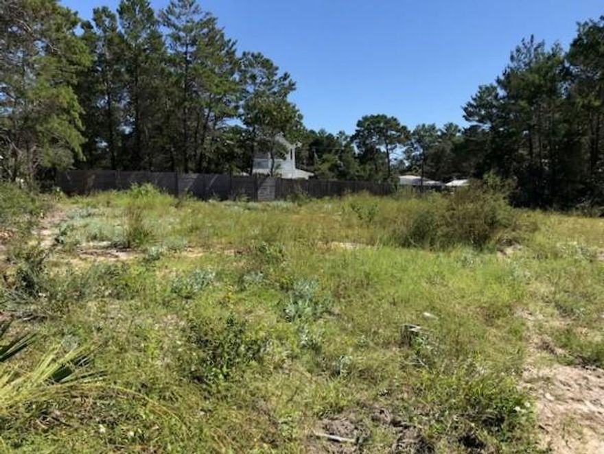 Beautiful level lot already cleared and surveyed south of 30A.  Village Mixed Use zoning,  Close to beaches, shopping and dining!  The lot next door is available for purchase as well.