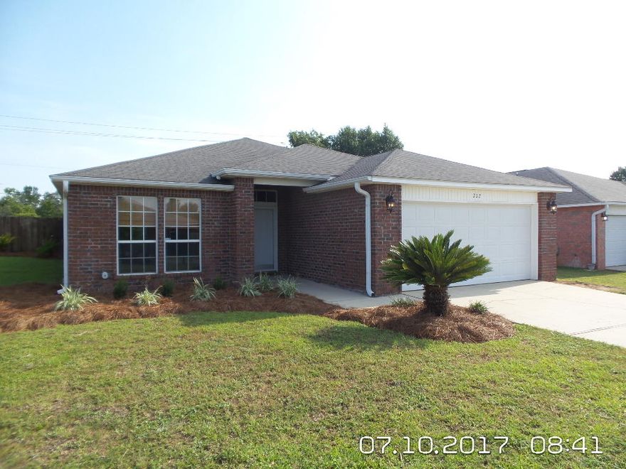 Available 09/02/2019.......Wonderful South Crestview home with 3/2 floor plan and a bonus room. Home sits on a corner lot with manicured lawn and flower beds. All brick home boasts large open floor plan, tile in the main living and newer carpet in the bedrooms. Upgraded lighting throughout, closets with custom shelving and storage, maple cabinets in the kitchen and stainless appliances. Neutral paint, French doors, and so much more. This is a pet friendly home and perfect for entertaining. Level yard features an open back patio and deck, yard building, gardening planters, 2 car garage with garage shelving and double gate in the back yard. LAWN CARE INCLUDED. Easy access to all bases, beaches and shopping. No inside smoking. Pets may be allowed with a $400 non-refundable pet fee.