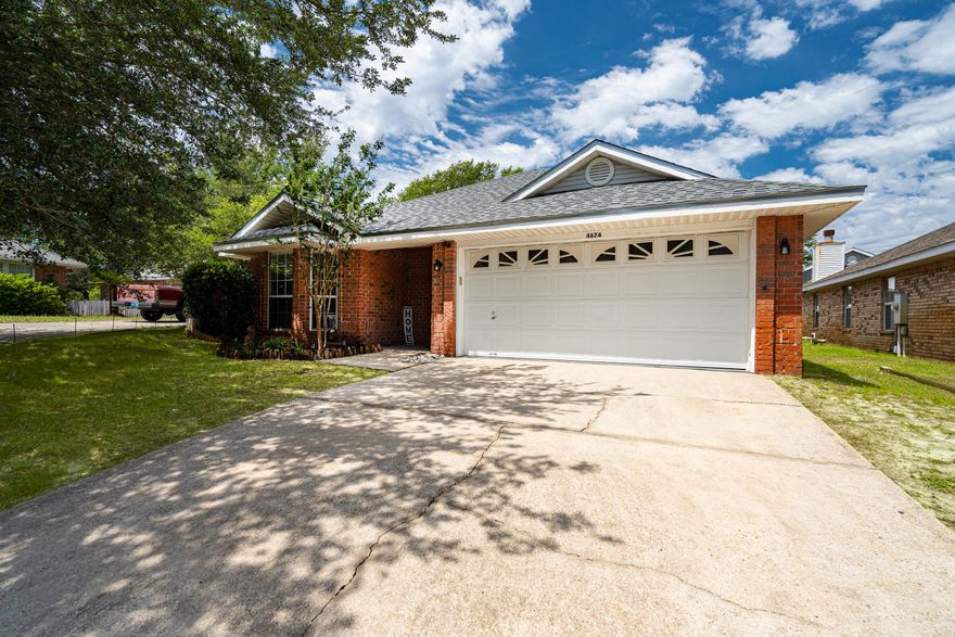 Prime opportunity for savy investor or family! Short distance to the beach...this fantastic split bedroom home conveys fully furnished and boasts 3 bedrooms, making it a highly desirable rental property. Home is right across from community pool; open floor plan with updated kitchen, stainless steel appliances and ceramic tile throughout to impress. Laundry room , 2 car garage and large fenced in back yard with patio. Vacant for easy showing -