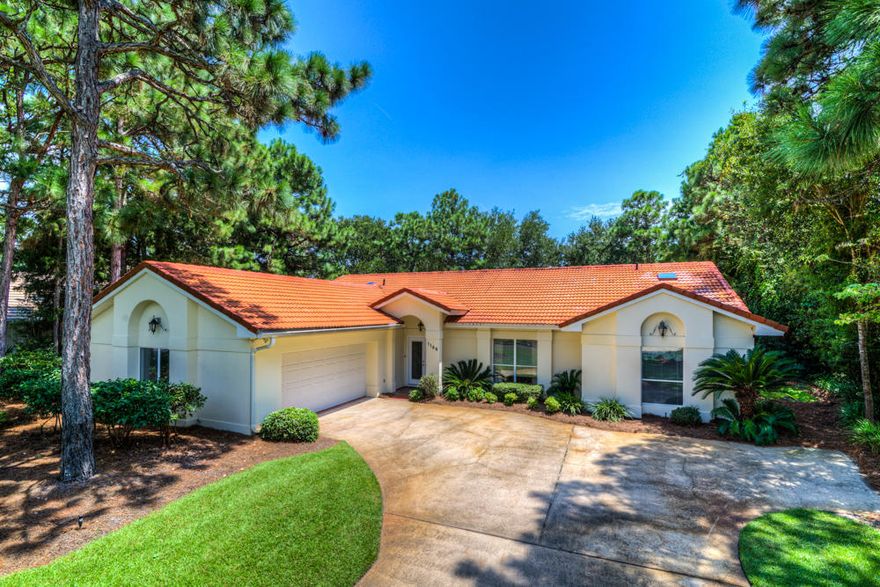 Don't miss this opportunity to own in one of Sandestin's most desirable communities. This home offers 3 spacious bedrooms and 3 full baths and in a split floorplan. As you enter, you are welcomed by a large living area with living options in the main area and the rear den. The upgraded kitchen offers granite counters and premium appliances and is convenient to the garage and the living areas. The master suite is very large with patio access. The 2 guest rooms are ample size and offer large closets. This home offers a beautiful yard, good hard stucco and an oversized garage.