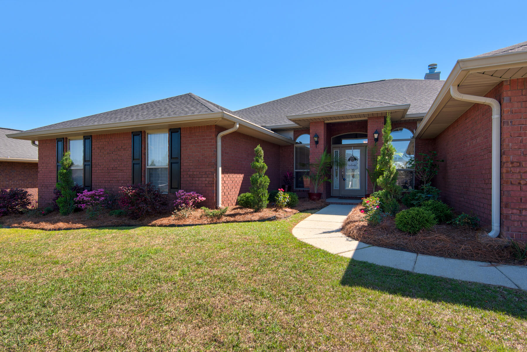 Welcome to this beautifully updated home less than 10 minutes to Navy Federal Credit Union featuring a stunning blue in-ground pool with a surrounding deck and a privacy-fenced backyard. Inside, enjoy new Luxury Vinyl Planks (LVP) throughout and recently remodeled bathrooms, including a primary with a walk-in shower. The kitchen shines with a new white-cabinet island offering ample storage, complemented by new light fixtures and brushed nickel faucets. A gas range and a large office at the entrance add convenience and style. Plus, a new AC unit ensures comfort year-round. This home combines modern upgrades with thoughtful design--ready for you to enjoy!