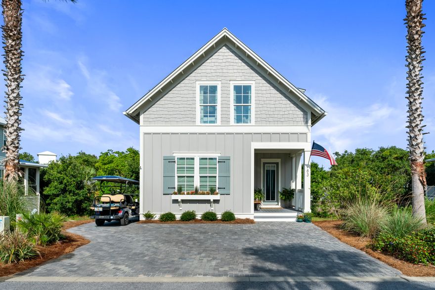 Now Pending w/ a Backup Contract in Place! Blue Mountain Beach GEM! Steps from ALL THINGS Blue Mountain - shops, restaurants and the beach! This Pristine Home is better than a new home~ being sold FURNISHED & TURN-KEY! Expertly appointed! Don't miss the op to lock-down this 2019 HIGH QUALITY BUILT, Light & Bright, all impacted-rated, w/ spray foam insulation & beautiful finishes/ NEVER Rented Beach house! 3 bedrooms / 3 baths with a Spacious Master on the MAIN, on-suite w/ soaking tub and walk-in shower, 22' high ceilings in Open living/ dining/ kitchen overlooking an outdoor / indoor entertaining, oversized back deck, w/ a heated dip pool! Upstairs you are welcomed into a roomy loft - perfect to build in a bunk area and a Jack/Jill bath with an entrance from the main hall and the 2 spacious bedrooms on the 2nd level.

It also features a tankless water heater, a metal roof, Ship-Lap accents through-out the interior, and nicely landscaped lawn w/ a fenced backyard ~just ready for your pet/s. 

And, don't be fooled, storage is not lost on this home. Interior: there are wonderful closets, storage under the stairway, and 2 large storage closets upstairs. Exterior features a Massive storage space underneath the home that has been build-out for organization galore. Paver area is large enough for 3 vehicles AND a golf cart (golf cart is excluded from purchase)!
 
Located in the heart of desirable and thriving Blue Mtn Beach, just around the corner from Blue Mabel Restaurant. Walk to everything, including the beach just minutes away. Rental projections are up to $75+K yrly.

Dune Side at Blue Mountain Beach is a community made up of just 22 homesites in the heart of one of the most popular beach communities on 30A west. 
 This home is located directly across from the attractive Dune Side community park as well. 

Blue Mountain Beach is located on the highest elevation found along Florida's Gulf Coast, and is known for it's laid back and friendly vibe. Grayton Beach, Watercolor, and Seaside are just a short distance away! Built by high quality local builder, Southern American Homes, it is quality that you can see and feel! 
This home is being sold furnished w/ minor exclusions.  

All listing details are deemed to be correct, but Buyer is responsible to verify all listing info and dimensions as desired and needed.  


