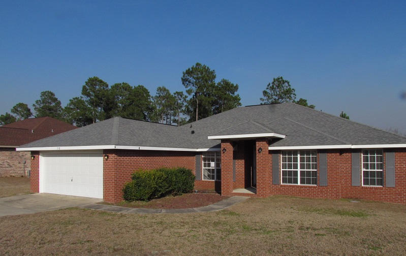 REO property located in Alicia Place. Price Reduction!! LIKE NEW! Great location in south Crestview! Move in ready 4 bedroom contemporary, split bedroom floor plan house. Alicia Place subdivision located south of the I-10 so short commute to all destinations south. When you enter the house the living room is large with planter ledges and fireplace and cathedral ceiling. The formal dining room is to your left which looks out over the front yard, and the office is to your right. The kitchen is very spacious with a lot of cabinets and counter space and also has a good sized pantry. Stainless steel, refrigerator, stove, dishwasher and microwave hood already present! The back of the house has a nice wooden deck. Property being sold 'as is'. Buyer to verify all information.