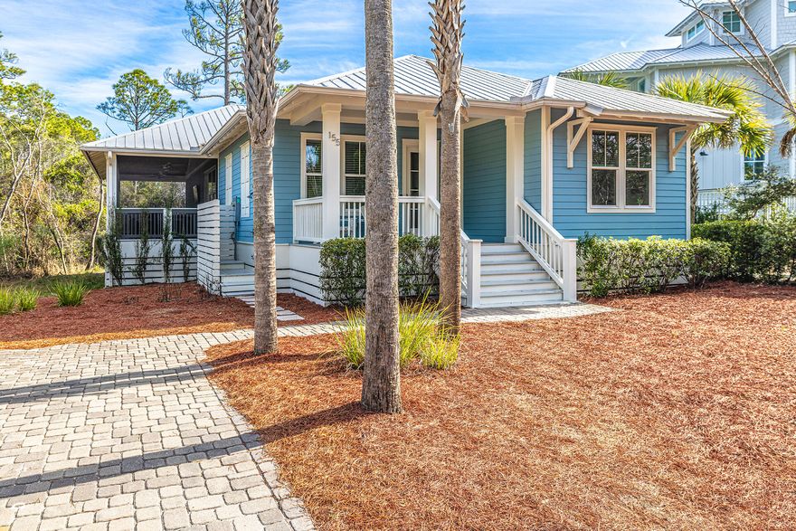 ''The Hidden Gem'' is positioned in serene Treetop Village at Seacrest Beach; a one-story, 5 bedroom, 4.5-bathroom beach cottage that seamlessly blends coastal chic design and style. It is prominently positioned just inside the gate that connects Seacrest Beach and Treetop adjacent to the tram stop.  A rare location flanking two nature trails that lead to Alys and Rosemary Beach.The spacious lot offers ample room for a two car garage and a pool; allowing you to create your own private oasis. ''Hidden Gem'' is currently a  rental income property.Additional highlights include, a gourmet kitchen which is equipped with a 35'' Verona range, Viking refrigerator, dishwasher, quartz breakfast bar, quartz prep countertops, and slate blue subway tile.