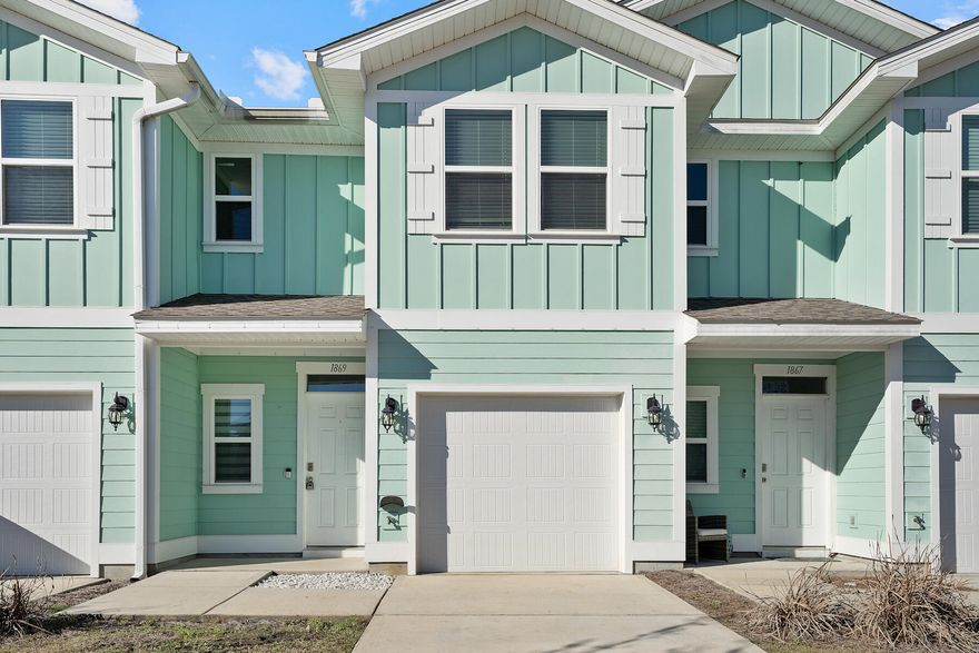 *Seller is willing to negotiate closing costs or rate buy down assistance with acceptable offer.* Welcome to Hathaway Townhomes! This is an incredible opportunity to own a townhome in Panama City Beach! When you enter you'll find gorgeous luxury vinyl plank flooring, granite countertops in kitchen and bathrooms as well as stainless steel appliances. Upstairs you'll find all three carpeted bedrooms including the master suite with a walk-in closet, double vanity and shower. This home is in close proximity to the beach, Navy Base, HWY 98, Sports Complex, shopping and fun at Pier Park and more. Take a short walk to the community pool with views of the lake. STR is allowed with 7 day minimum. All measurements and pertinent information are to be verified by the buyer if important.