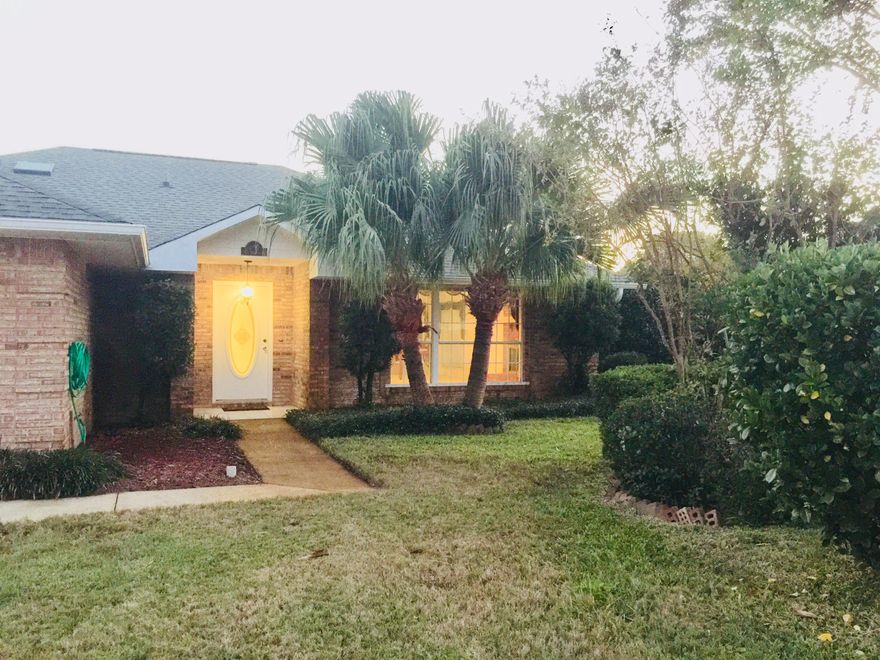 Deeded access to the beach and NO HOA! This beautiful brick home is located in the very desirable neighborhood known as Emerald Breeze Estates. Close to shopping, restaurants and Mid-Bay Bridge.The home offers a welcoming entrance into living room with trayed ceilings and wood burning fireplace. Dining area is adjacent to main living are and then heads toward the heated and cooled Florida Room that overlooks a large fenced in back yard. Good size master bedroom with walk-in closet. Double car garage with pull down stairs. If a nice neighborhood with a sense of community is important to you, then this is a MUST see! It's rare to see a home this close to the beach for under $400K. LOCATION, LOCATION, LOCATION ... Make your appointment now!