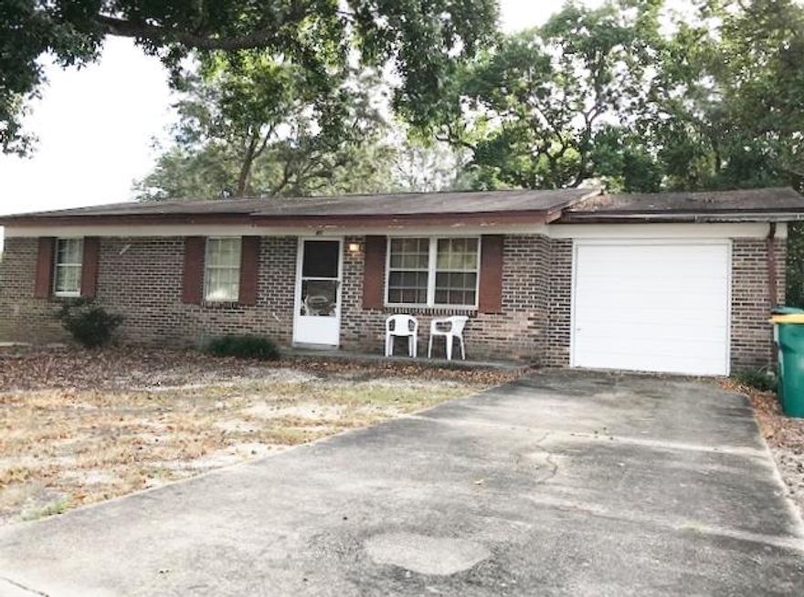 Great investment opportunity--Rent, Rehab or Both! One-owner, detached 3BR/2BA single-family ranch features 1-car garage, great room with fireplace, washer & dryer, HVAC installed in 2017, Conveniently located to Eglin Pkwy, Eglin AFB, Hurlburt back gate & Duke Field! Being sold AS-IS.....