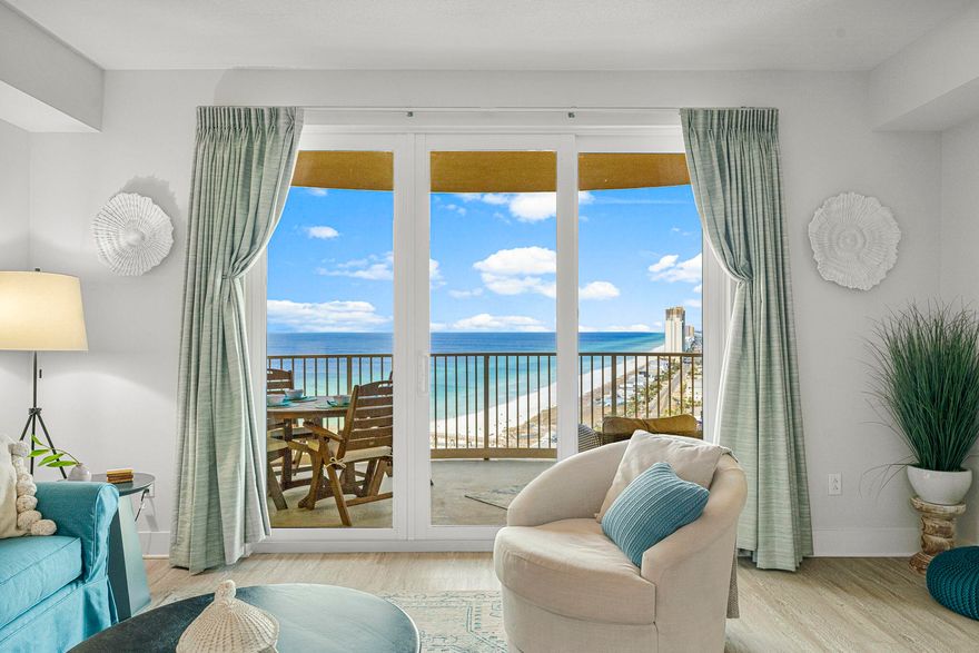 Prime Investment Opportunity: Luxury Condo at Calypso Beach Resort Discover the incredible potential of this gulf-front condo in Tower 3 at Calypso Beach Resort--perfectly positioned to deliver impressive returns for savvy investors. PROVEN RENTAL HISTORY!!!THIS IS A CASH FLOWING UNIT! Built in 2020, this one-bedroom, two-bathroom condo comes fully furnished and is rental-ready, offering an excellent opportunity for both short-term vacation rentals and long-term growth. With built-in bunks and a sleeper sofa in the living room, this unit comfortably sleeps up to six guests, making it ideal for attracting vacationers looking for a high-quality experience in Panama City Beach.  The light, bright interior features beautiful wood-look LVP flooring, a shiplap accent wall in the bedroom, and an updated kitchen with stainless steel appliances, fresh blue cabinetry, subway tile backsplash, and quartz countertops. 

The spacious breakfast bar is perfect for entertaining or enjoying meals with up to four guests. Plus, a stackable washer/dryer adds extra convenience for both residents and renters. The floor-to-ceiling sliding glass doors offer breathtaking gulf views that extend even further from the large, curved balcony, which is ideal for relaxing or entertaining while watching stunning sunsets. This condo is situated in a resort-style community that offers a wealth of amenities, including a full-service restaurant, private cabanas, a zero-entry pool, a fully equipped fitness center, and easy access to the beach for morning walks or bike rides. Investors will appreciate the ongoing demand for properties in this area, with nearby attractions such as Shipwreck Island Water Park and Pier Park, which offer shopping, dining, and entertainment for all ages.

Whether you're looking to expand your portfolio or secure a highly profitable second home, this property offers an incredible opportunity in one of the most desirable locations in Panama City Beach.