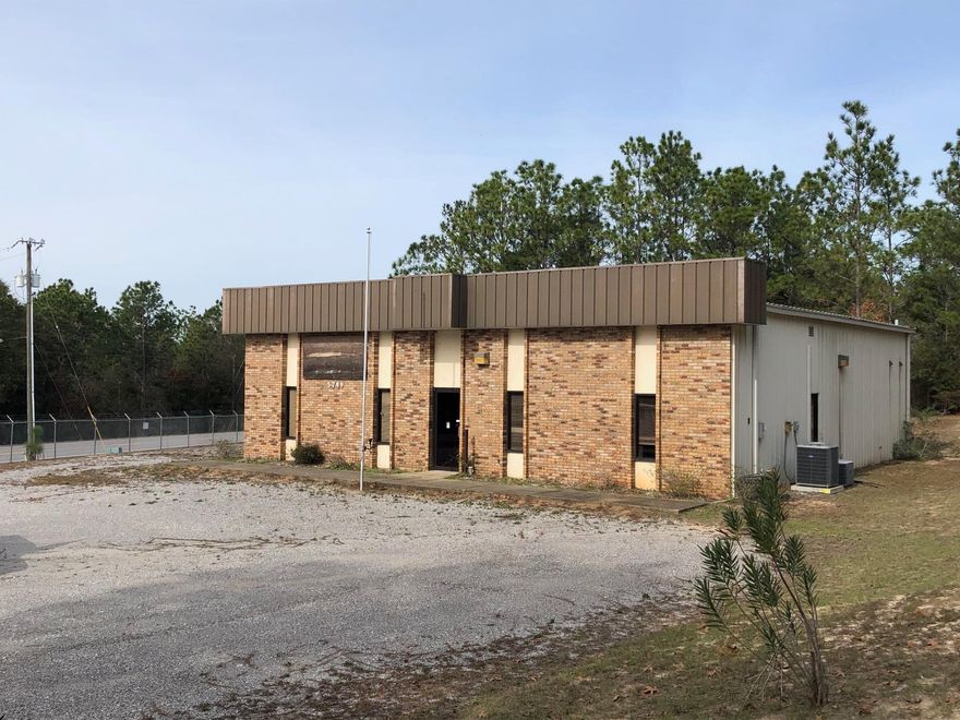 Sublease Available....Gated 2550 SF office / warehouse building that is fully heated & cooled. This property is located within the Okaloosa Air Industrial Park in North Crestview, FL. The building is made up of a warm reception area, 5 windowed offices and approximately 1,000 SF shipping / receiving area with roll up door on the west side of the building. The parcel is 2.9 acres with easy access from John Givens Road. The parking area is oyster shell pavement. An existing triple net lease is in place until July 31, 2023.  The current net rent is $2,413.55 monthly. The lease rate escalates 3% annually.