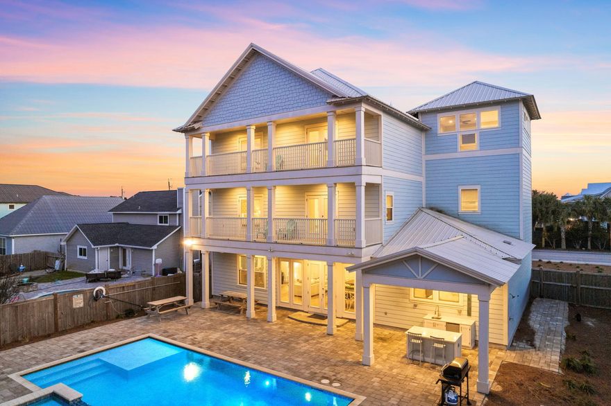 ''Destined to Chillax'', at 4523 Luke Avenue, represents the pinnacle of Destin's coastal grandeur. This architectural treasure boasts nine resplendent bedrooms and ten opulent bathrooms, each a testament to the highest standards of craftsmanship and comfort. A chef's kitchen, the home's centerpiece, features top-of-the-line appliances and flows into a grand dining space designed for unforgettable celebrations. The house is bathed in natural light, showcasing rich finishes and bespoke details. Beyond the elegance of the interior lies an outdoor sanctuary with a private pool and manicured gardens, melding the best of indoor and outdoor living. Just a stone's throw from pristine beaches, this estate offers a lifestyle of unparalleled distinction, ideal as a cherished family home or a premium short-term rental property. Situated in a locale that embodies coastal splendor, "Destined to Chillax" is also near restaurants and shopping in the area. This provides the perfect blend of seclusion and convenience, promising a lifestyle of luxury and ease. It is a rare gem that offers personal enjoyment and a formidable investment opportunity, nestled in the heart of a much-desired vacation hotspot.

