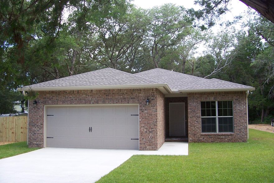 Quality & Excellence shows in the DETAIL. All Brick Home a must see! Entering Foyer all Laminate floors except Bedrooms/Baths. Right Dining Room opens to spacious Kitchen with Custom Cabinets galore., Granite Countertops, splash back pebble stone, oversized Stainless Steel Sink, Breakfast Bar with Pendant Lights opens to family room which opens to Covered Patio area. Feast your eyes on the Master Bedroom with Walk-in Closet & Master Bath with Stunning Large walk-in Shower & 2 Double Vanities, Granite tops. Additional 2 bedrooms share Bathroom with Tub, Vanity/ Granite Top. 9' ceilings, 3 Ton 14 Seer Carrier HVAC, Privacy Fence& 2Car Garage. HOME IS WITHIN WALKING DISTANCE OF NEWLY RENOVATED PUBLIC PARK ON THE CHOCTAWHATCHEE BAY. NEW BOAT RAMP WITH FISHING PIERS AND CHILDREN'S SPLASH PARK