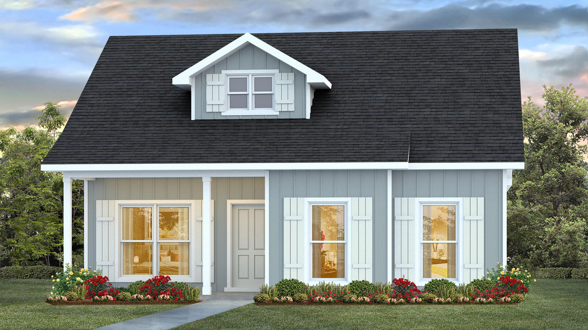 Welcome to 305 Bluebeech Street, a new home at Owl's Head East in Freeport Florida. This home is under construction and features the Aspen floor plan, perfect for those seeking a comfortable living space with modern finishes. The large family room serves as the central gathering area, offering plenty of space for relaxation or entertaining. The kitchen, located separately from the living areas, includes a convenient pass-through window that connects to the living room, adding functionality and charm. A separate dining room provides flexibility and can easily be used as an office or a secondary living area. This space opens to a generously sized covered patio, perfect for outdoor dining or unwinding after a long day. Interior features of this home include EVP flooring in the common areas and carpet in each bedroom along with granite countertops and beautiful white cabinetry in the kitchen and bathrooms. The primary bedroom has spacious ensuite bathroom with a shower and two single vanities with cabinetry for storage as well as a closet. The two additional bedrooms share a full bath.
The rear-entry two-car garage enhances the home's curb appeal while providing practical access. Whether you're looking for a modern family home or a layout that adapts to your lifestyle, the Aspen floor plan delivers comfort, flexibility, and style. At Owl's Head you will find plenty of onsite community amenities including a stunning wooded park surrounded by a walking trail. For more information on this new home floor plan, call one of our D.R. Horton sales representatives today!