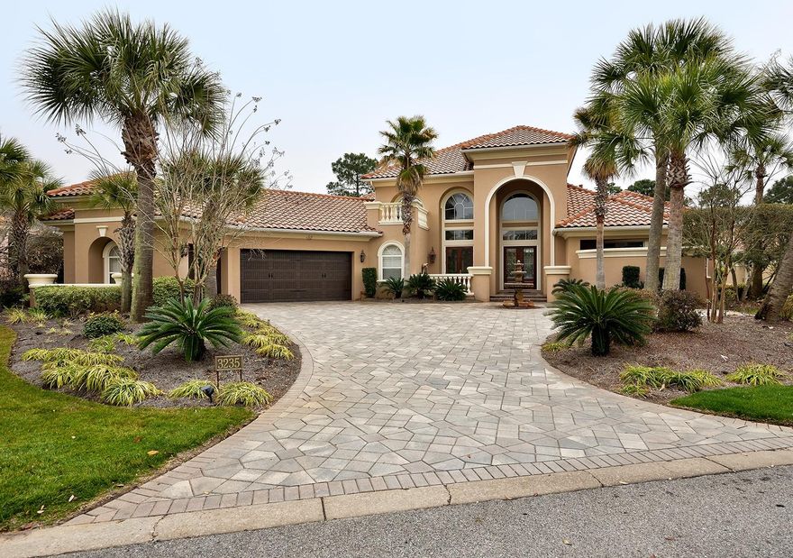 Beautiful, one of a kind, luxury estate home in prestigious Burnt Pine within Sandestin Golf and Beach Resort. Outstanding quality construction by Sweet Homebuilders with exquisite attention to detail. This lake front residence is situated on the 13th fairway of the Burnt Pine Golf Course within Bay Estates. Unparalleled floor plan, maximizing the views of the water and the golf course from every possible vantage point. There is even an glimpse of the Bay from the upstairs outdoor living area. The sprawling master suite, conveniently located on the main level, offers privacy and features a master bath reminiscent of a relaxing spa retreat. The main level also features a kitchen fit for a chef, separate dining room, separate study, and a guest bedroom with en suite bath. Screened lana