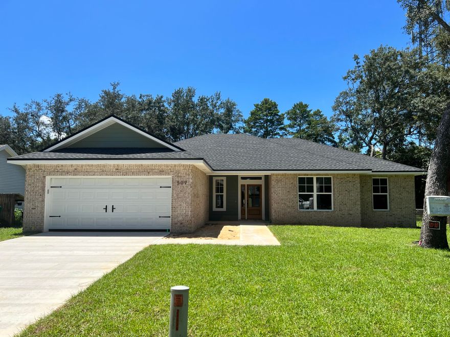 NEW 4 bedroom home. EXTERIOR FEATURES: All brick, hardie accents, privacy-fenced yard, 2 car garage w/ auto opener, irrigation system, well pump & landscaping. INTERIOR FEATURES: Open & split floorplan, granite kitchen tops, kitchen backsplash, stainless steel kitchen appliances, large walk-in pantry, marble bathroom vanity tops/tubs/shower, tile in baths, & utility, carpet in 3 bedrooms, 'life proof' laminate wood flooring all other areas including master bedroom, large crown molding and window casing in main areas, large baseboards, plenty of storage. OTHER FEATURES: A 1-yr builder warranty is provided, title & closing to be held with Tammy Jones at First National Land & Title