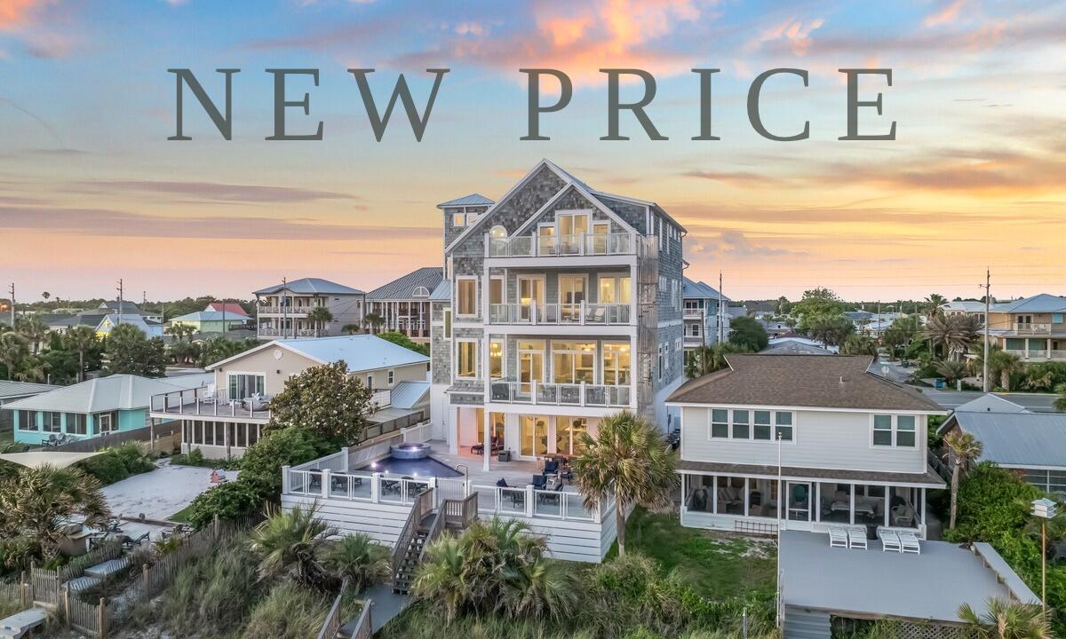 Highest-Earning Vacation Rental Home On The Emerald Coast With Over $2.3M Generated Since 2022! Showcasing panoramic views across 55 feet of beach frontage, this stunning coastal paradise has been meticulously designed to host an unmatched experience. This beachfront home has already produced over $430,000 in rental income YTD with the capacity for 36 guests. Positioned just five minutes from Rosemary Beach, this massive home boasts four levels of breathtaking Gulf views. The enormous sized pool deck serves as a one-of-a-kind beachfront entertaining space with its heated pool, spa & private beach boardwalk. The first level displays a pool-side entertainment floor with a pool table, foosball table & arcade gaming system. The first level also features a comfortable living room, kitchenette, oversized island & elevator access to all four levels. The second floor serves as the main gathering space with the remarkable kitchen, stunning living room & ideal dining area. You and your guests can also dine alfresco on the large beachfront balcony. The chef's kitchen features dual ovens, a six-burner gas Wolf range, two dishwashers, a wine refrigerator, and a commercial Sub Zero refrigerator. The striking island has bar seating for six and the dining tables have seating for sixteen. The first level features two spacious guest bedrooms, both designed with queen over queen built-in bunks along & ensuite bathrooms. The second level has two bedrooms, one being a queen over queen built-in bunk room with an ensuite bath. And the other on this level is a primary suite with a king bed and gorgeous ensuite bath. The third floor flaunts one of the most spectacular primary bedrooms ever created on the Emerald Coast. This primary suite has endless Gulf views to the West through large windows & sliding glass doors. The primary also has a comfortable sitting area, kitchenette & walk-in closet. The dreamy primary bathroom has unbelievable Gulf views. The 3rd floor provides another queen over queen built-in bunk room with an ensuite. And additionally, there is a primary bedroom with a king & an ensuite on this level. As you reach the 4th floor, you're treated to another unrivaled primary suite with soaring top floor Gulf views. This top floor primary has a kitchenette as well along with another bright and airy primary bathroom. The top level has a one-of-a-kind bunk room with 3 sets of queen over queen built-in bunks while also featuring an ensuite bathroom equipped with two walk-in showers. The property conveys fully-furnished with strong rental bookings already in place for the new buyer. Rental income performance, rental income projections, estimated expenses and net income projections are available by request. Enjoy a luxurious coastal lifestyle five minutes from 30A and own one of the top-producing vacation homes on the Emerald Coast!