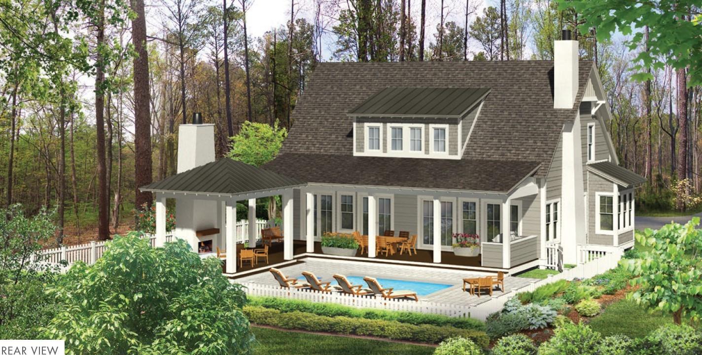 Entered for comp purposes only. This Custom Weatherly floor plan, boasts an abundance of outdoor living space, with covered porches, summer kitchen, outdoor fireplace, and a private pool and spa! This plan offers 4 bedrooms, 4.5 baths and a 2-car + golf cart attached garage.The kitchen, with a pantry and center island, opens into the large great room with additional sq. footage added and is adjacent to a breakfast nook. Featuring a first floor Master Suite with 3 bedrooms upstairs and a bunk room, this thoughtfully designed floor plan offers plenty of space for family and guests. Interior features include quartz countertops in kitchen, Carrera marble counters in baths, a designer lighting package, solid core doors, engineered wire-brush hardwood flooring throughout,