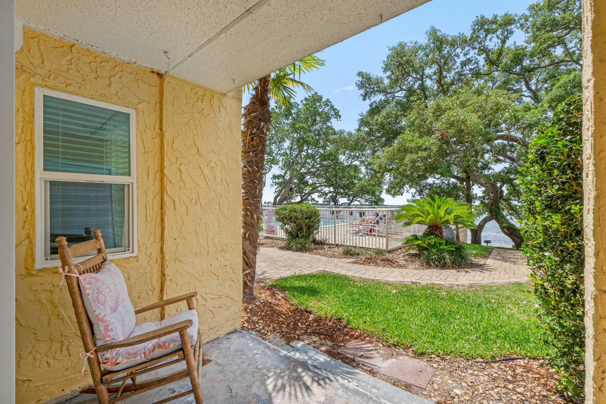 Welcome to your coastal retreat! This beautifully updated 2-bedroom, 1-bathroom condo offers 985 square feet of comfortable living space with breathtaking views of the Santa Rosa Sound. Enjoy water views from both the living room and master bedroom, where each day begins and ends with tranquil scenery.Inside, the home features easy-to-maintain tile and luxury vinyl plank flooring throughout, modern light fixtures, the kitchen is outfitted with stainless steel appliances. The second bedroom overlooks a peaceful, well-maintained courtyard--perfect for guests or a home office with a view.The community offers a range of amenities, including a sparkling pool overlooking the sound, a recreation room, laundry facilities, and lush courtyard spaces ideal for relaxing or socializing. Perfectly situated just minutes from the shopping, dining, and entertainment of Fort Walton Beach, and only a 27-minute drive to Destin's world-renowned beaches, this condo delivers both convenience and serenity. Whether you're looking for a full-time residence, vacation getaway, or investment opportunity, this property has it all.