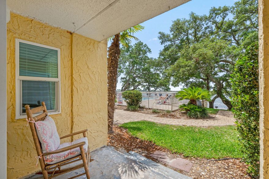 Welcome to your coastal retreat! This beautifully updated 2-bedroom, 1-bathroom condo offers 985 square feet of comfortable living space with breathtaking views of the Santa Rosa Sound. Enjoy water views from both the living room and master bedroom, where each day begins and ends with tranquil scenery.Inside, the home features easy-to-maintain tile and luxury vinyl plank flooring throughout, modern light fixtures, the kitchen is outfitted with stainless steel appliances. The second bedroom overlooks a peaceful, well-maintained courtyard--perfect for guests or a home office with a view.The community offers a range of amenities, including a sparkling pool overlooking the sound, a recreation room, laundry facilities, and lush courtyard spaces ideal for relaxing or socializing. Perfectly situated just minutes from the shopping, dining, and entertainment of Fort Walton Beach, and only a 27-minute drive to Destin's world-renowned beaches, this condo delivers both convenience and serenity. Whether you're looking for a full-time residence, vacation getaway, or investment opportunity, this property has it all.