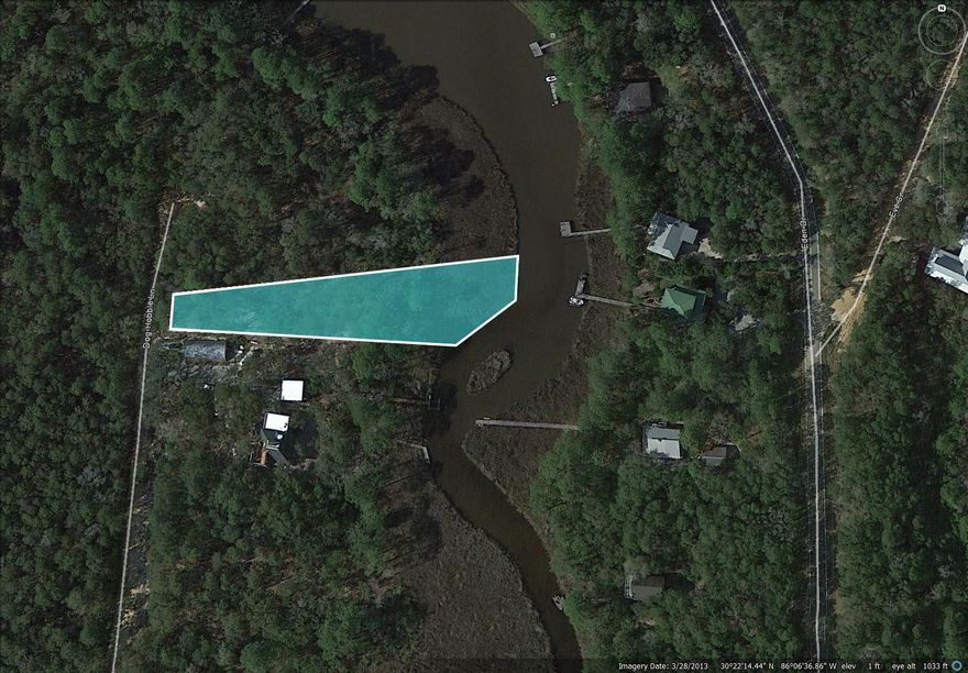Lot #8 to the North of this lot is available for sale as well see MLS#756883 Water front Lot is located on Tucker Bayou which connects to CHOCTAWHATCHEE BAY and the INTRACOASTAL WATERWAY. Covered in hardwoods, the lot sits on a dead end street, with Eden State Gardens a short walk away, while still only minutes from shopping, dining, all that 30A as to offer as well as the BEACH. There is access to a boat ramp at end of Hwy 395. Wetlands & Lot dimensions to be verified by Buyer.