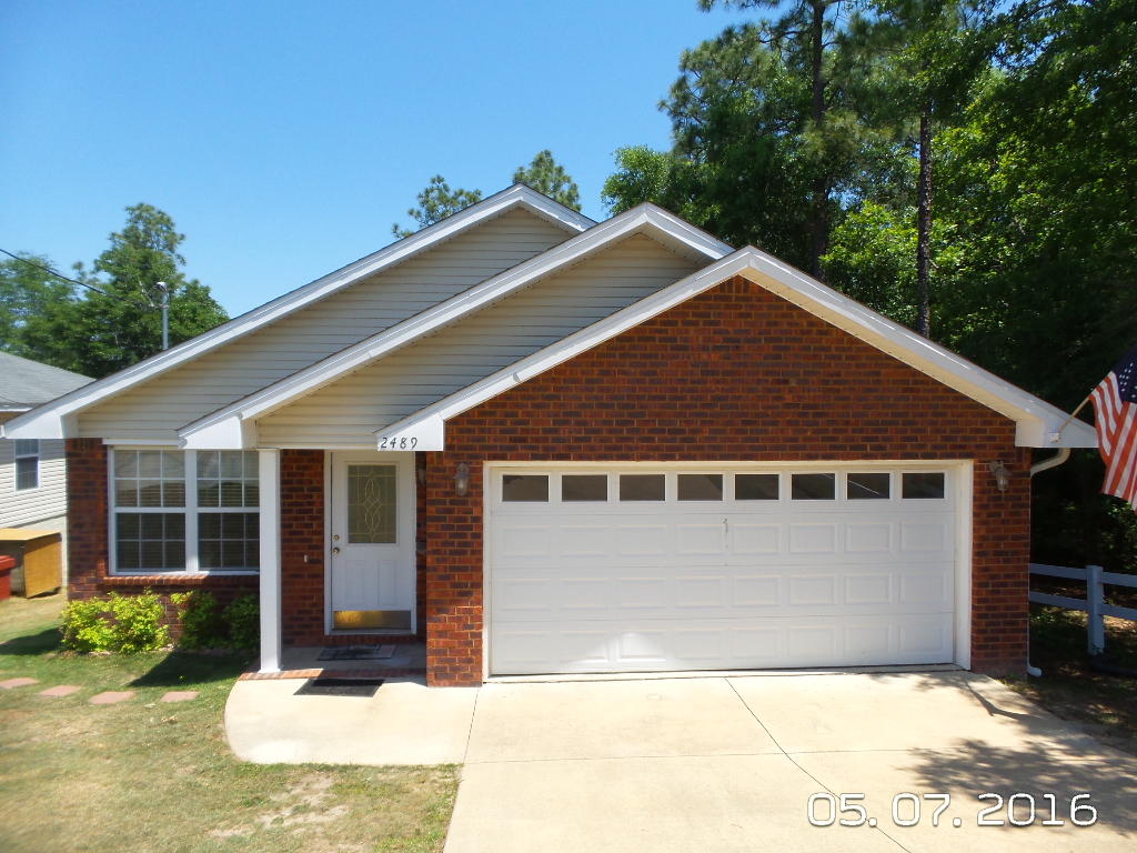 Available 10/19/2017....Cute Florida cottage style home with a custom touch. Country living with privacy advantages. Easy commute to bases beaches and shopping. 3/2 Floor plan with custom paint throughout the home. Electric fireplace for cozy Florida winters and open concept floor plan. Over 1371 sqft. of living space, large kitchen, eat in breakfast area, large master, and beautiful wood floors in the main living area. Corner lot is adjacent to woods for the adventurer at heart. Large outdoor open back deck overlooks wooded privacy. Partially fenced back yard is pet friendly. No inside smoking. Pets may be allowed with a $400 non-refundable pet fee.