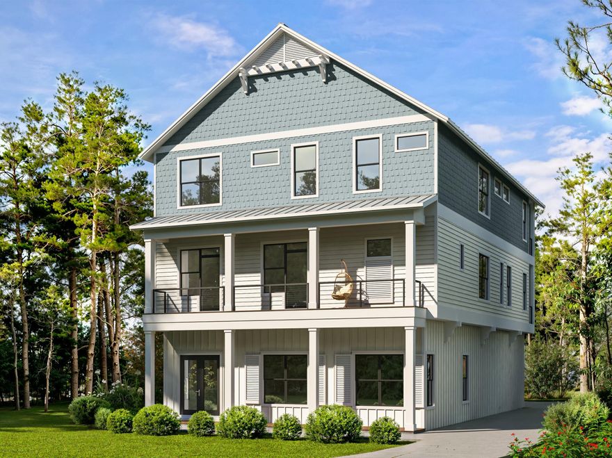 Located in Beach Highlands on the west end of 30A, 204 Spotted Dolphin Road is a new construction coastal retreat that blends modern craftsmanship with a relaxed beachside atmosphere. Spanning 5,299 square feet of heated and cooled space and 8,797 square feet total under roof, this three-story home features eight bedrooms, seven and a half bathrooms, a private elevator, and expansive covered balconies just a short walk from the beach.Designed with soaring 10 to 12-foot ceilings, the open-concept living area is centered around a fireplace with space for a large TV, offering a stylish and inviting atmosphere. A floating staircase adds a striking architectural element, while oversized glass doors seamlessly connect indoor and outdoor spaces. The chef's kitchen is designed for both beauty and functionality, featuring a panel-ready 48-inch refrigerator, a hidden pantry, a 48-inch coffee station, floating shelves, and custom cabinetry. A well-integrated snack area and under-counter refrigeration enhance the space, while the dining and living areas open to a spacious outdoor living area ideal for entertaining.

Each of the eight bedrooms includes its own ensuite bathroom, offering privacy and comfort for family and guests. The primary suite is a true retreat, featuring a spa-like bathroom with a floating vanity, a seamless walk-in shower with a rain showerhead, a freestanding soaking tub, and a private balcony. A convenient half bath serves the main living area.

Outdoor living is at the forefront, with multiple covered balconies on the second and third floors and a summer kitchen with a built-in fridge, creating the perfect setting for coastal gatherings.

Situated in Beach Highlands, a quiet, low-density neighborhood with no HOA, this home offers short-term rental potential while maintaining a tranquil residential feel. Just a short walk or golf cart ride away, residents enjoy easy access to Dune Allen Beach, Topsail Hill Preserve State Park, and Gulf Place Town Center, known for its boutique shopping, dining, and entertainment.

Currently under construction, 204 Spotted Dolphin Road presents a rare opportunity to own a brand-new luxury home in one of 30A's most sought-after neighborhoods. 