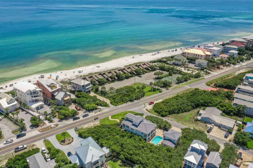 Welcome back to the Beach! Our beaches, parks, restaurants and shops are now open and we still have the most beautiful white sand and emerald green water in the world! You will have breath taking Gulf Views from this desirable homesite from the second level and above and only one block to the sugar white sands and Brilliant Emerald Waters of the Gulf. Just 1/2 mile to Alys Beach and a short golf cart or bike ride to Rosemary Beach to experience world class dining and shopping. This parcel offers room to include a large main house, carriage house, private pool and plenty of landscaping. Do not miss this opportunity to build your future dream home! No HOA and No Build out Time!
