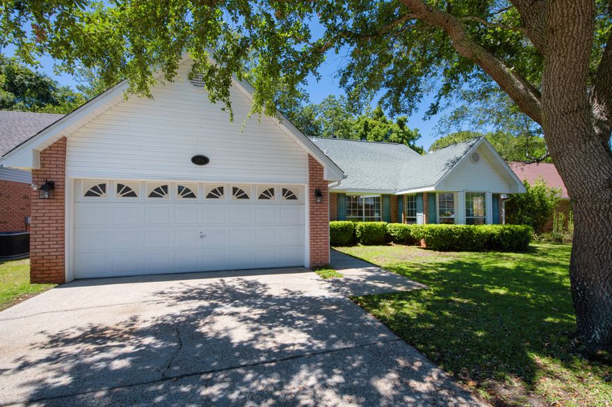 Welcome home to the beautiful Shalimar Commons community! Only minutes away from the gate at Eglin AFB, a short walk to the public water access in Shalimar, and only 15 minutes from the emerald coast beaches and shops you'll love this community! As you drive up to your home, you'll love the shaded yet meticulously landscaped front yard. As you enter into your home, you'll walk into a big open area that connects your formal dining room and family room with high vaulted ceilings. To the right, you'll fall in love with your newly refurbished kitchen equipped with stainless steel appliances. Venture back out to the family room, and you can rest easy knowing that your master bedroom and one of the guest bedrooms are on opposite sides of the house, leaving room for the privacy you deserve...