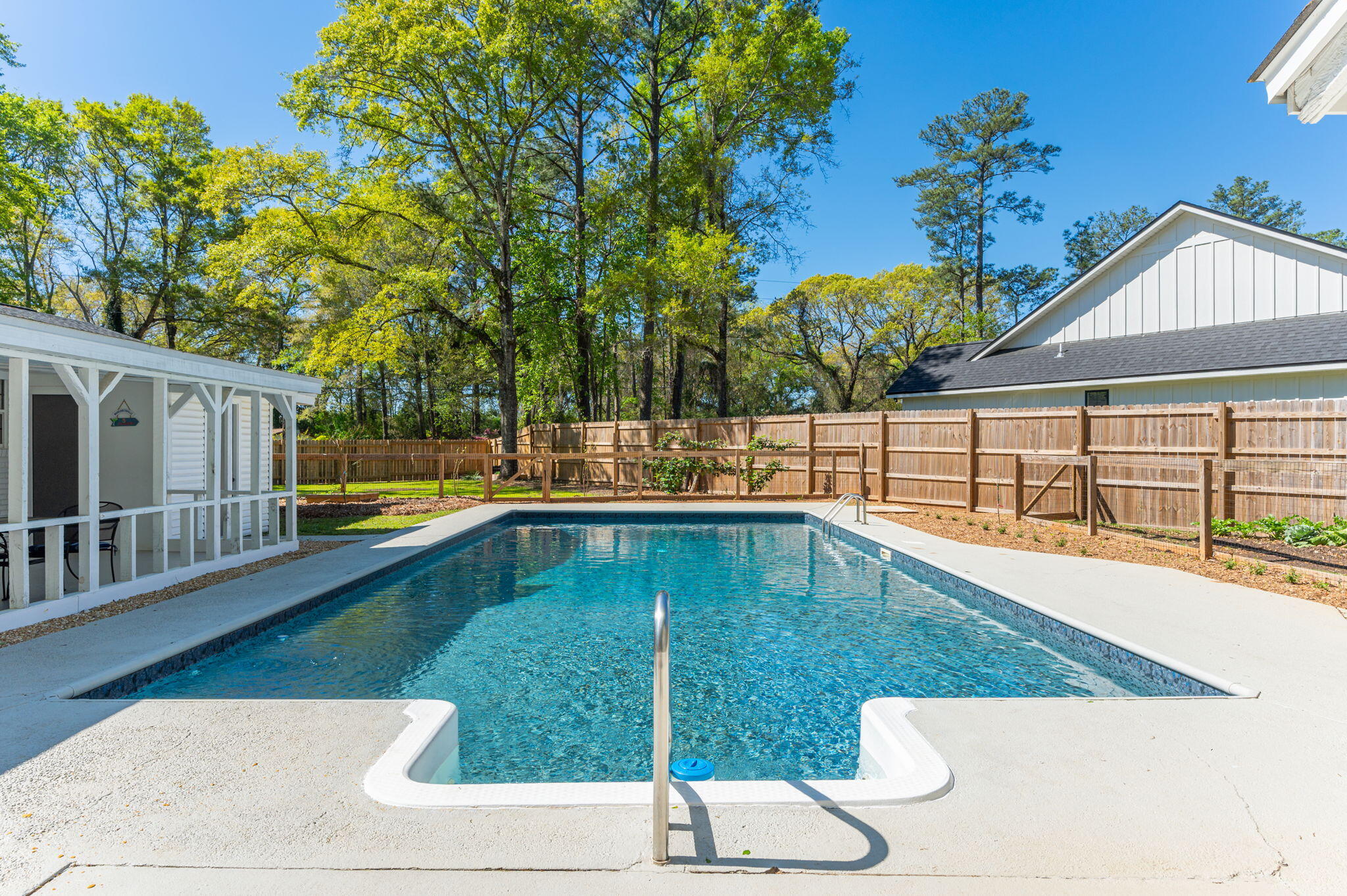 This charming ranch-style 3 bed/3bath home , renovated in 2021 with a new effective year of 2015, boasts numerous upgrades, including a New Roof , HVAC system , NEW pool liner/pump/filtration system, perfect for enjoying the summer months. Featuring stylish LVP flooring, granite countertops, and stainless steel appliances, it exudes contemporary sophistication. The backyard retreat, featuring fruit trees and a covered BBQ area, offers privacy with its NEW Privacy Fence. And with NO HOA fees! Don't miss the chance to schedule a private showing and experience all the wonderful features this home has to offer!