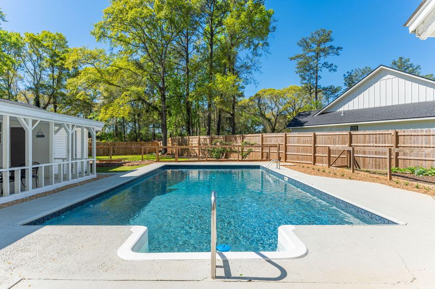 This charming ranch-style 3 bed/3bath  home , renovated in 2021 with a new effective year of 2015, boasts numerous upgrades, including a New Roof , HVAC system , NEW pool liner/pump/filtration system, perfect for enjoying the summer months. Featuring stylish LVP flooring, granite countertops, and stainless steel appliances, it exudes contemporary sophistication. The backyard retreat, featuring fruit trees and a covered BBQ area, offers privacy with its NEW Privacy Fence. And with NO HOA fees! Don't miss the chance to schedule a private showing and experience all the wonderful features this home has to offer!