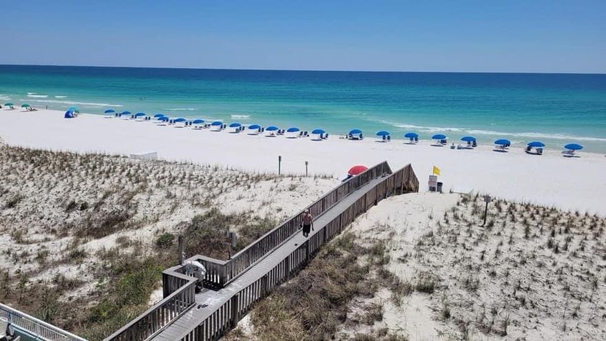 Rare 7th floor 3-bedroom gulf front condo on the market with breathtaking unobstructed views down the east & west coastline!  Immaculate renovated condo has been a second home & features porcelain tile throughout including base floor trim, custom crown & block trim, Kitchen features breakfast bar with Spanish quartz, decorative porcelain tile backsplash & Kraftmaid cabinets with stainless steel appliances which opens to dining and living areas. Spacious owner closet & separate laundry room as well as built-in track hurricane shutters.  Condo is rental ready, sleeps 8 & has a rental projection of up to $75,000.  Islander Beach Resort boasts an 80' gulf front pool, beautiful lobby & meeting room, shuffleboard court & BBQ grill area. Owner covered parking-unassigned.  Don't miss out