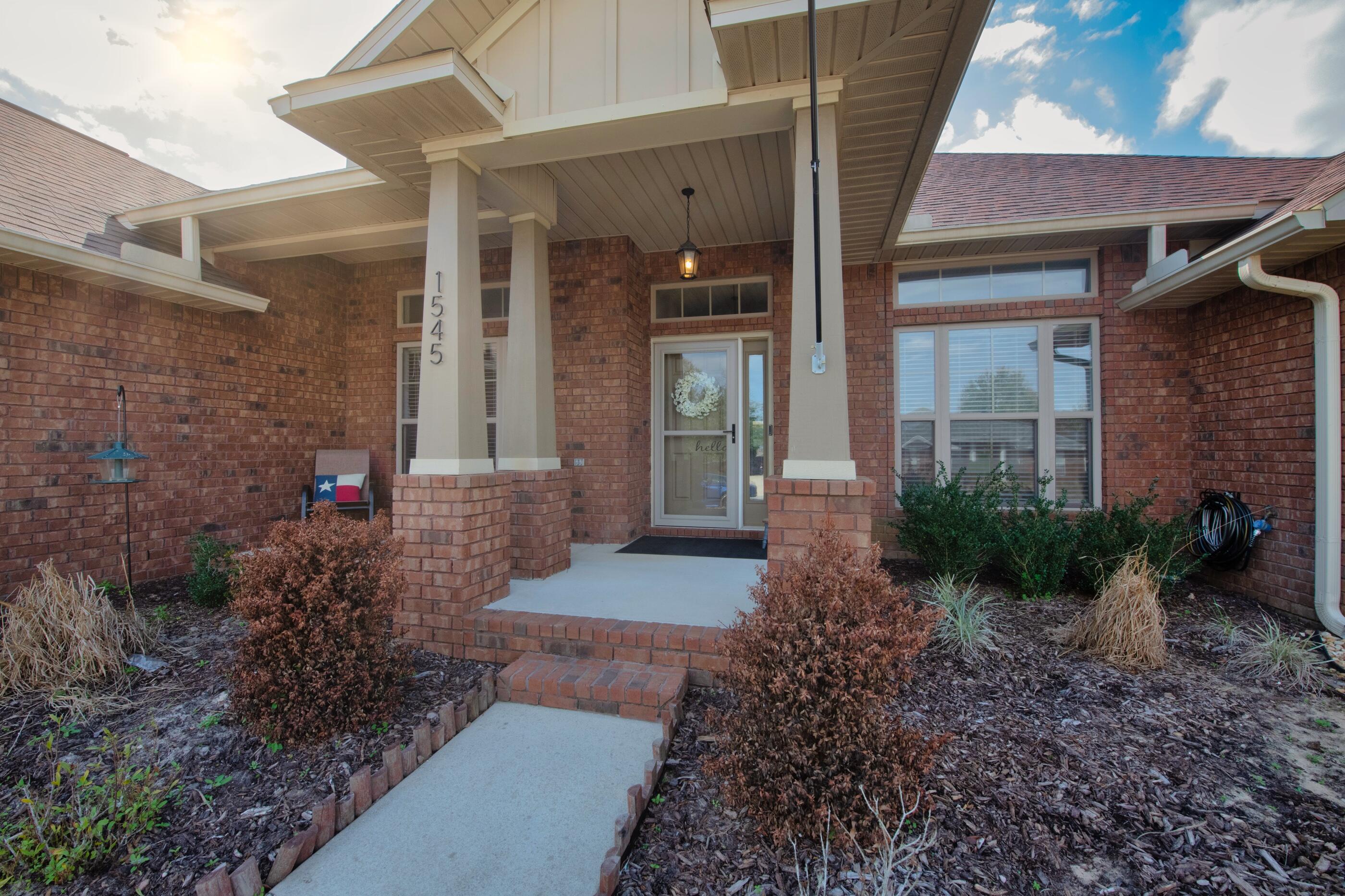 This is it, YOUR NEW HOME in highly sought after Mossy Oak Plantation! Upgrades and over 2700 square feet!!  The exterior is ALL-BRICK with a 2-car side entry garage. The home has a foyer leading to your formal dining room on left and to the right your beautiful French doors leading to your formal study, perfect for your home office. The formal living room has tray ceilings for drama and an electric fireplace (useable w/without heat,) The beautiful kitchen has recessed lighting, custom cabinets, granite counter tops, stunning subway tiled back splash, and all stainless steel like new appliances. Split floorplan includes primary bedroom, and 3 more guest rooms. This home has so much to offer & is a must see!! Its on .50 acre & No HOA!! The backyard is fenced in big enough for a pool! The primary bedroom bathroom recently remodeled. New updated luxury vinyl flooring and brand-new carpet for comfort in all the guest bedrooms. The back yard to include shed that will convey, new cobblestone designed patio and walkway with outside fire pit, nice for both cold winter days and summer-time fun! Back yard is big enough for a pool, boat and or motor home parking since there is no HOA with a fenced in back yard!
