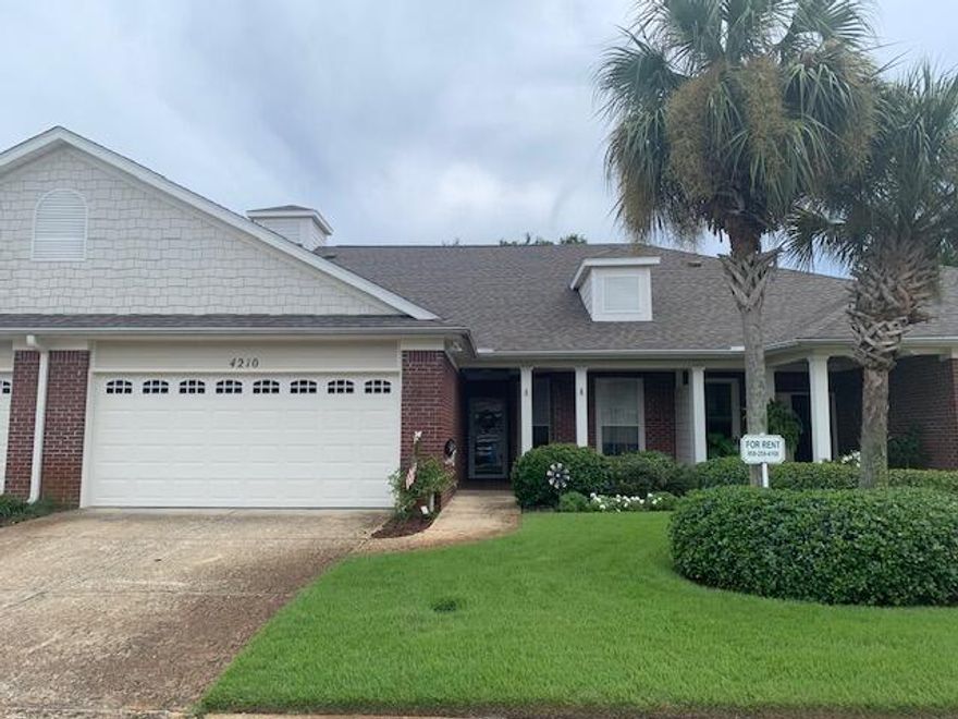 Location, Location! Close to all Destin has to offer. Shopping, beaches, dog park, high school etc...   Unique one story floor plan with an attached 2 car garage.  One year leases required in the neighborhood. No short term rentals.