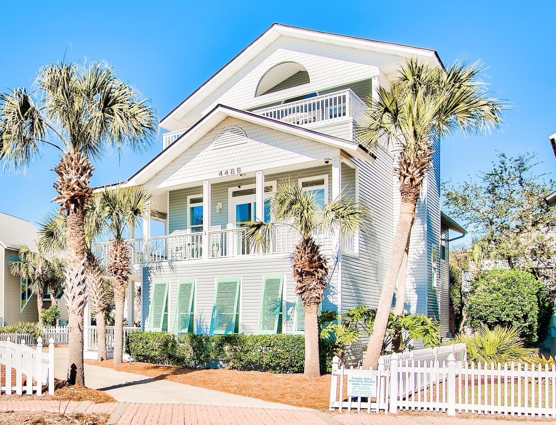 ''Family Tides'' has over $243k in rentals booked for 2022 so far! This 5 bedroom, 4.5 bathroom home is an ideal opportunity for the right investor looking to be close to the beach with a private pool! This large 3 story beach house is 3,300 sq ft and has lots of open space for an amazing family vacation. Home is being sold fully furnished and is located just steps from the beach in Crystal Shores. This home is loaded with extras including granite kitchen counters, stainless steel appliances, flat screen TV's, private pool and large third story balcony overlooking the neighborhood with a little view of the Gulf of Mexico. There are 3 master suites with king beds and adjoining bathrooms and the third floor loft is equipped with a fridge, tv, half bath and living space with sleeper sofa.