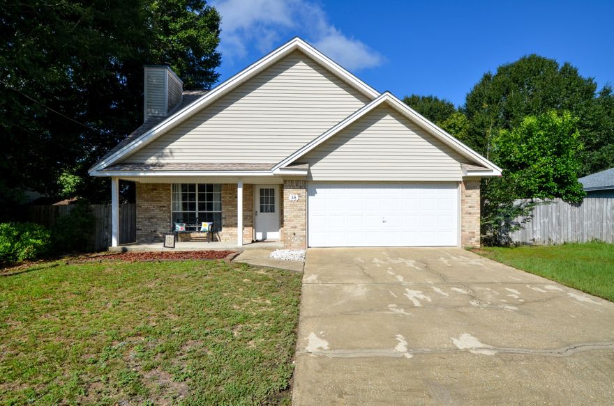 Adorable Brick Home with easy to care for accent siding. Enjoy your charming front porch in the neighborhood of Hollyrod Park. Minutes to the local hospital, shopping, restaurants, and I-10. You will be impressed as you enter the home with vaulted ceilings and neutral paint colors. The large living room features a quaint fireplace to warm up on those chilly evenings. The master bedroom is off of the living room and has new laminate flooring with a pretty view of the back yard. The kitchen has a separate dining area and has all stainless steel appliances. Also, a breakfast nook with backyard viewThree additional bedroom are upstairs all with new laminate flooring. A bonus room overlooks the downstairs which could be an office, media room, or game room. The back yard is completely fenced