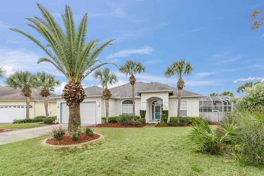 3 Bedroom 2 bath screen pool home close to the beach fully furnished located on a cul de sac. This home has quartz countertops, stainless appliances, white cabinets and nice tile flooring throughout! The entire screen enclosure was replaced at the end of 2018, the master bathroom has a double vanity, jacuzzi tub, standalone shower, and a large walk in closet. The kitchen has the open concept into the living room overlooking the beautiful stone fireplace. There is a formal dining room that has been converted to a sitting area at the moment. The back yard was built for entertaining. There is a large screened in porch off the Livingroom that flows into the spacious pool deck for sun bathing. There is plenty of yard for pets and kids. Grab your golf cart and take a stroll to the beach!