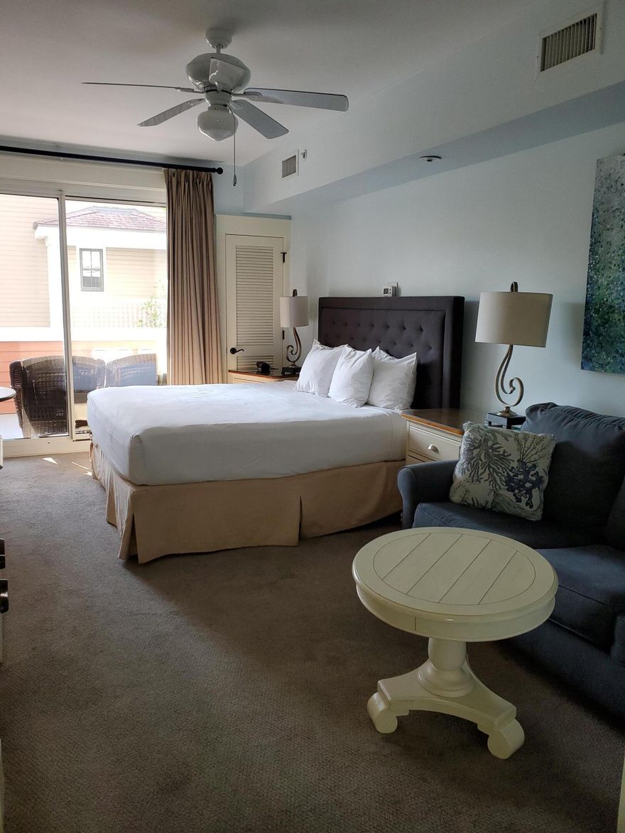 This condo offers a very large balcony with views of The Village of Baytowne Wharf. In addition to the king sized bed there is a sleeper sofa to accommodate extra guests. The kitchenette is equipped with refrigerator, microwave, toaster, and coffee pot. Market Street Inn owners enjoy exclusive access to the amenities terrace including resort style pool, kiddie pool, hot tub, and barbecue grilling area. Owners and their guest also have private access to the Founders Club, a gathering place with kitchen, couches, big screen tv, pool table and balcony overlooking the events plaza. As an introduction to the Sandestin lifestyle, we invite our new owners to explore amenities that make Sandestin special. The listing brokerage and seller(s) are presenting the buyer(s) of this property with (2) 90-minute rounds of Tennis court time, a golf foursome at one of our three championship courses, and a round of golf for up to four (4) players at the unrivaled Burnt Pine Golf Club.

Sandestin Golf and Beach Resort is a major destination for all seasons and all ages, and has been named the #1 resort on Florida's Emerald Coast. This magical resort spanning over 2,000 acres is comprised of over 70 unique neighborhoods of condominiums, villas, town homes, and estates. The resort features miles of sandy white beaches and pristine bay front, four championship golf courses, a world-class tennis center with 15 courts, 4 resort swimming pools (and 15 private neighborhood pools), a 123-slip marina, a fully equipped and professionally staffed fitness center, meeting spaces and The Village of Baytowne Wharf, a charming pedestrian village with events, shopping, dining, family entertainment and nightlife. For true golf cart community living, Grand Boulevard is just outside the resort gates and provides access to additional shopping, dining and entertainment  all without traveling on Hwy. 98.  Come to Play, Stay for Life!