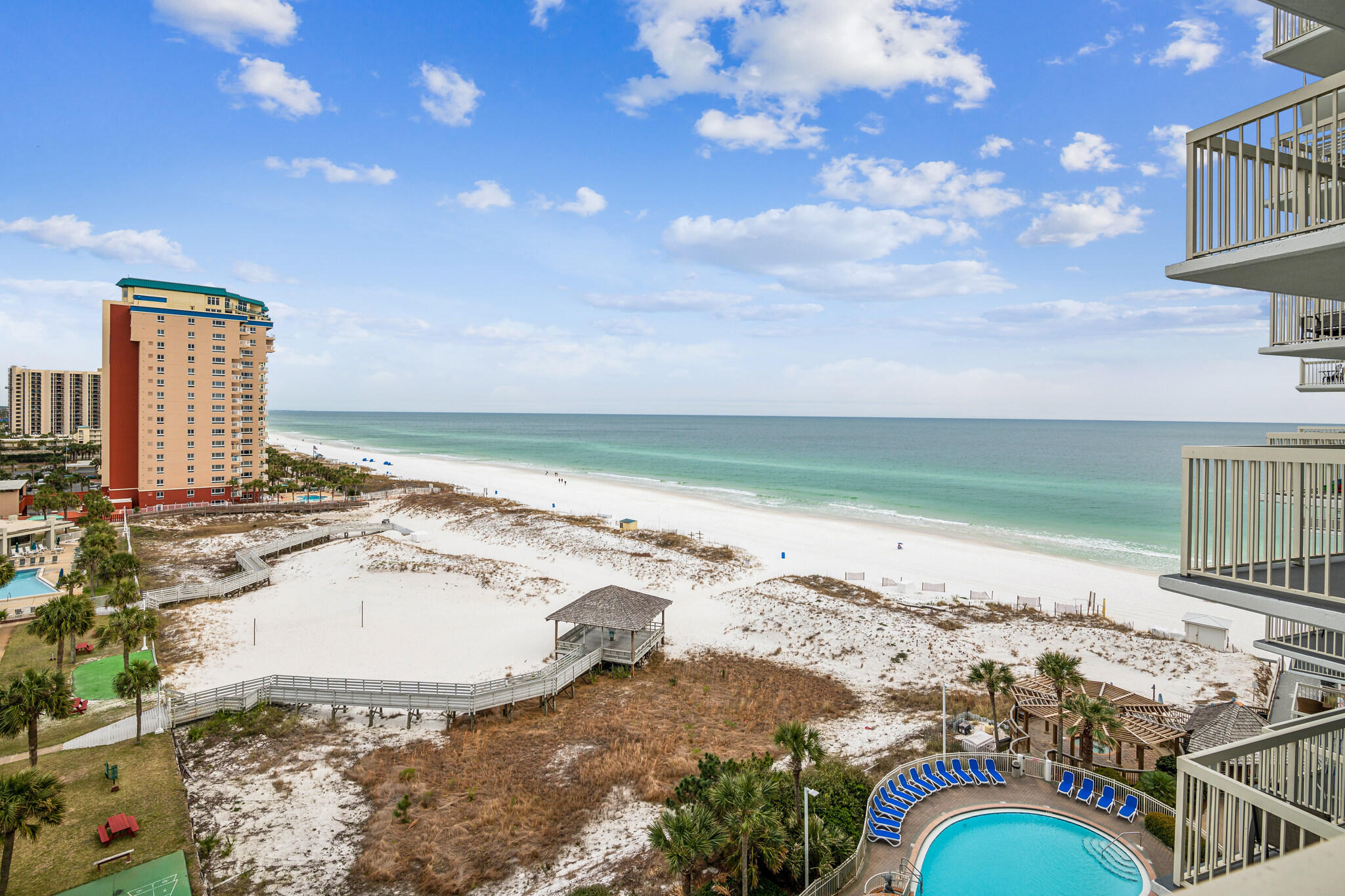 $10,000 Buyer's concession with Offers Over $649,000!Seize this incredible opportunity to own a 2-bedroom, 2-bath condo at Pelican Beach, perfectly situated on Destin's pristine beaches. This 9th-floor unit offers expansive Gulf views from the master suite, living room, and balcony. The condo features an open living/kitchen layout, a spacious master suite with a private bath, a guest bedroom.Turnkey and fully furnished, this beach-inspired retreat is rental-ready with upgraded bathrooms. Pelican Beach Resort boasts top-tier amenities, including three pools (one indoor), a hot tub, tennis courts, a fitness center, beachfront grill, on-site cafe and market, 24-hour security, and a covered parking garage. Conveniently located near Destin's best dining, shops and boating a guest bath, and in-unit laundry.