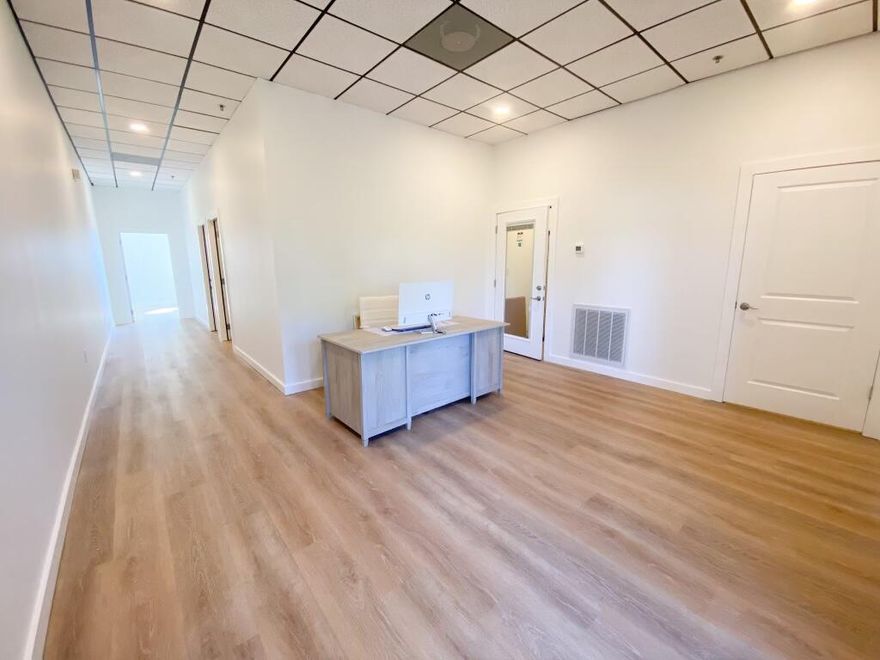 Fully renovated in October 2021 and ready for your business. Tenant in place until August 2022 at $2,500 a month. Receptionist area as you enter the front door. Two large offices, large conference room, storage closet and one bathroom.Expected monthly rent is $2,500-$3,000Low Hoa dues at $335 a month. The only utilities are electric and Wi-Fi.
