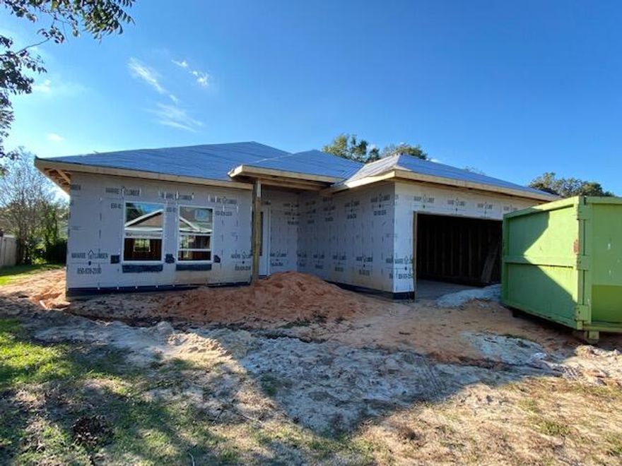 Expected Completion by end of Nov. SAVE MORE BY BUYING NEW! LOWER INSURANCE AND LOWER UTILITY BILLS! Buying New saves $$$ on utilities & insurance! Located close to Bases, Beaches and Shopping!!! This Affordable BRAND NEW HOME is Loaded w/Extras! ALL COLOR CHOICES HAVE BEEN MADE, Breakfast Bar, Wood Cabinets, Quality Fixtures, 10x20 back porch, wood look tile floors in foyer, kitchen, baths and Laundry Room. Master Bedroom is nicely sized. Tiled Shower in Master Bath and a separate tub. Kitchen has abundant, High-Quality wood cabinets with Soft close drawers. Solid Surface Countertops in Kitchen and Baths. Privacy Fence with one gate is included.  Covered Lanai in Back.  Call to view this Beautiful home today!