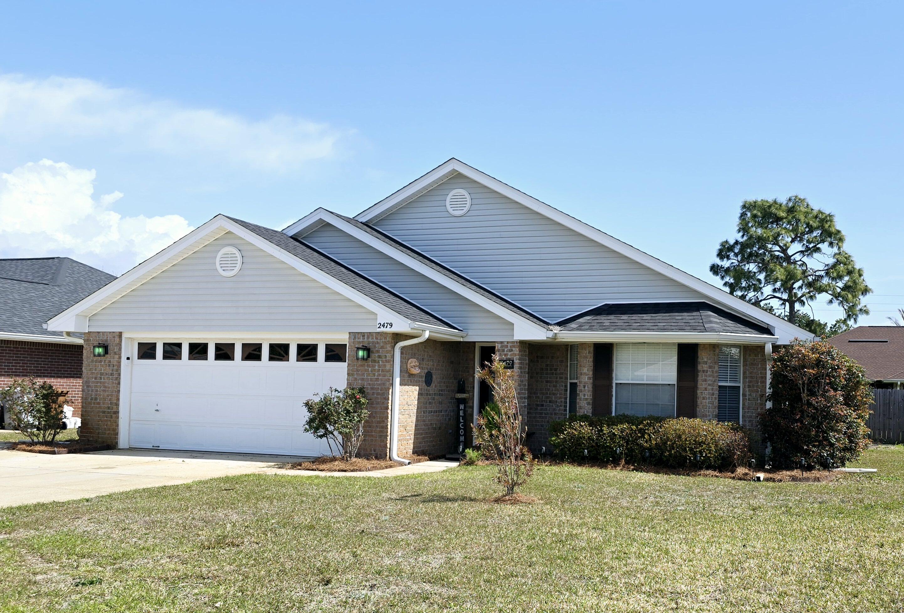 5.625% VA LOAN ASSUMPTION option available for qualified VA Buyers (ask for details). Stop your search! You've found the one - a charming 3-bedroom, 2-bathroom home in the desirable Creetwoods community. This home is move-in ready and offers a perfect blend of comfort and style. Conveniently located minutes to some of the Emerald Coast's most beautiful beaches, this home's floor plan offers a seamless transition from one area to the next, creating a flow that enhances the overall living experience. Within the home, there are 2 living areas that are filled with natural light, creating a warm and inviting atmosphere. The updated kitchen features stainless steel appliances and beautifully upgraded granite countertops, ideal for meal prep and entertaining. The large owner's suite is a true retreat, boasting a beautifully updated bathroom with a walk-closet and double vanity. The owner's suite provides a perfect space to unwind. Step outside to a beautifully covered patio with a ceiling fan and lighting, perfect for relaxing or hosting outdoor gatherings in your spacious backyard. Other captivating features of this home include updated cabinets (new paint and hardware), new storm door with pet door insert, a split floor plan, Ring doorbell, beautiful wood-look tile flooring, new lighting in the foyer and cozy dining area that overlooks the beautiful backyard, tastefully updated guest bathroom, keyless entry, gutters, ceiling fans all the bedrooms, and in both living rooms. Additionally, there's a handy outdoor 20'x8' storage building with concrete pad for all your additional storage needs. The driveway has also been extended, providing added parking space for guests or additional vehicles. Located in a community with NO HOA, you'll enjoy the freedom of no yearly HOA dues. With modern finishes, generous living space, and a well-maintained exterior, this home is ready for you to make it your own!
Buyer(s) is responsible for verifying all data and information including lot size and room measurements as it is deemed to be reliable but not guaranteed.